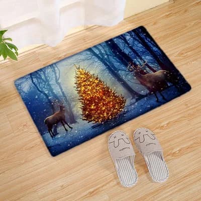 Polymère de porte de bienvenue d'entrée de joyeux Noël, tissu polyester universel HOKitchen, cadeau 