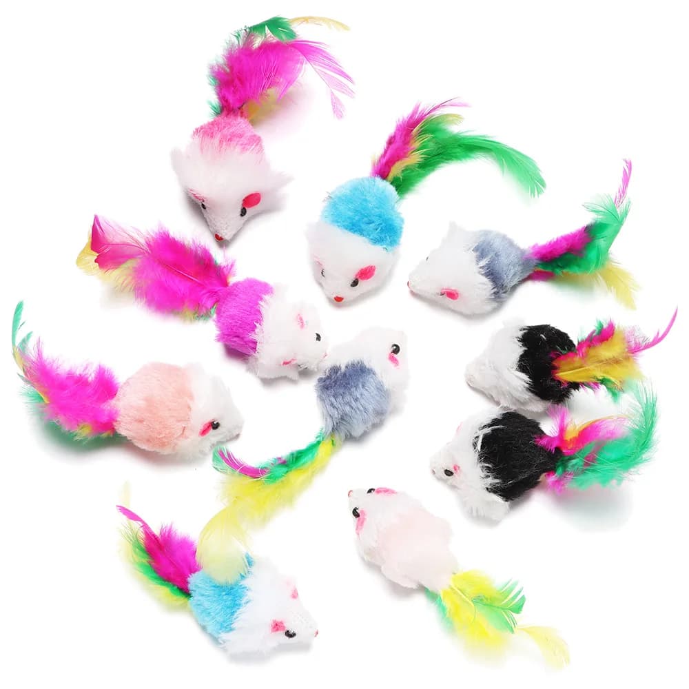 Jouets amusants pour souris et chat, ensemble de hochets interactifs pour chats et chatons d'intérie