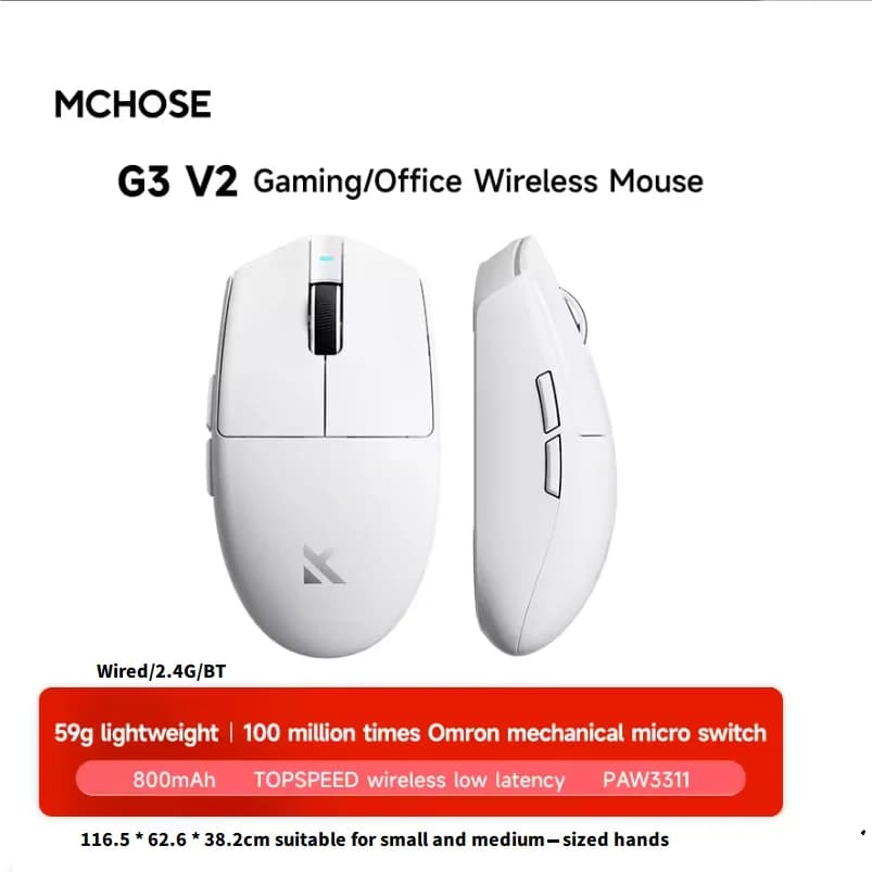 Original MCHOSE V9 PRO musique Esports casque de jeu 3 modes sans fil réduction du bruit micro perso