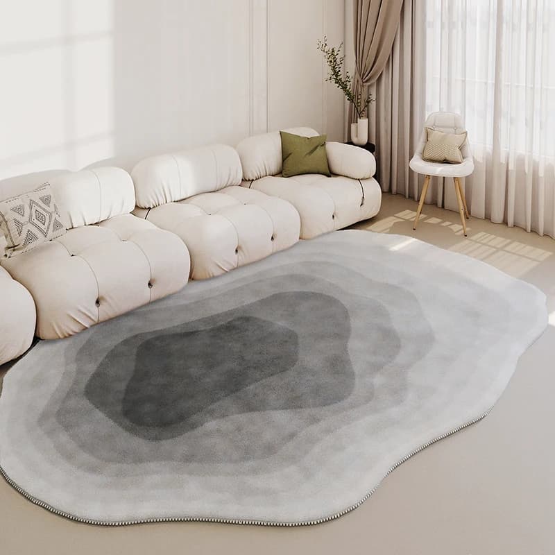 Tapis de salon lavable irrégulier moderne, tapis de chambre épais, tapis de chambre doux, anti-salis