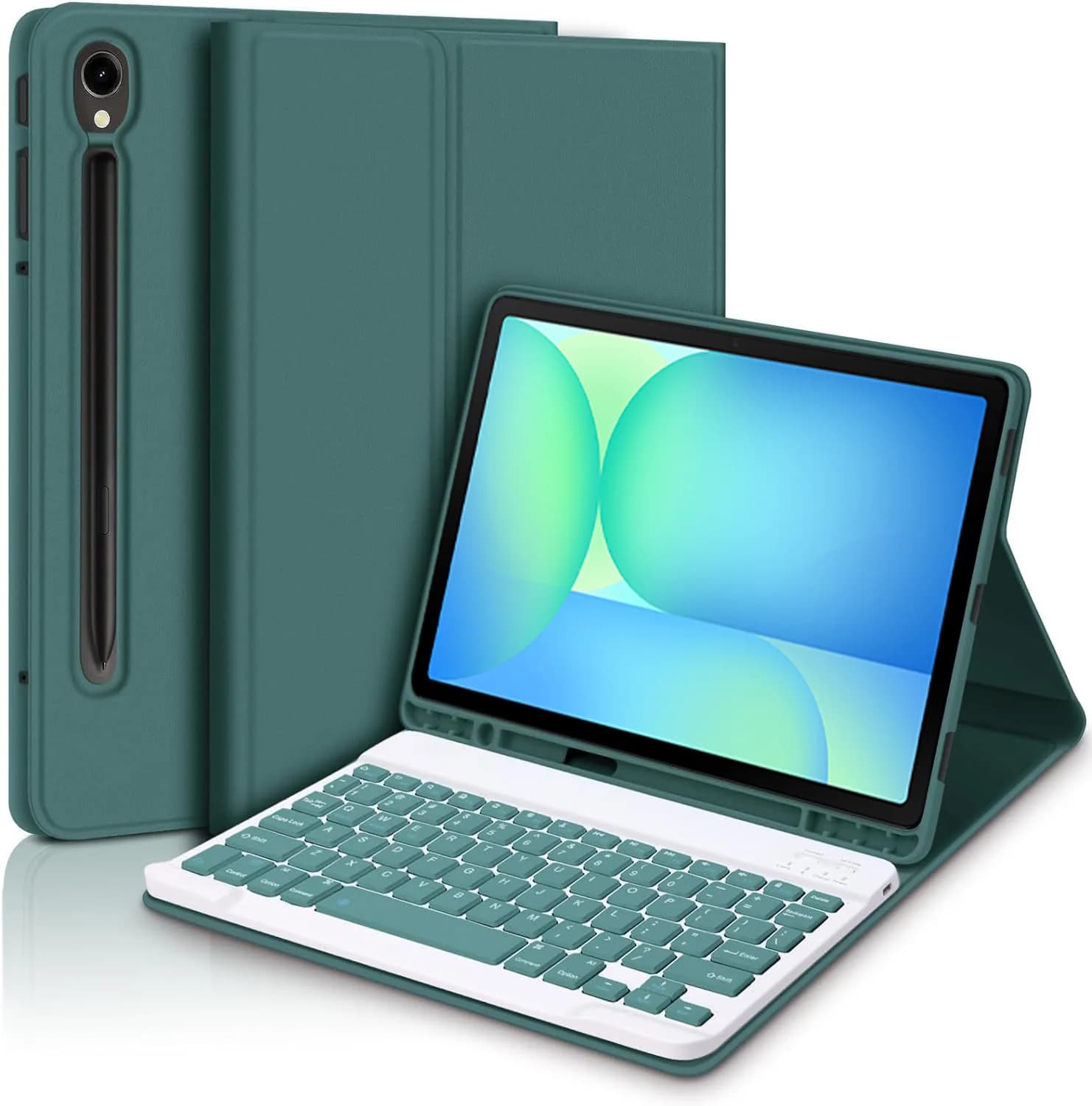 Étui pour clavier pour Samsung Galaxy Tab S10 FE / S9 FE / S9 / S8 / S7, étui pour tablette de 10,9 