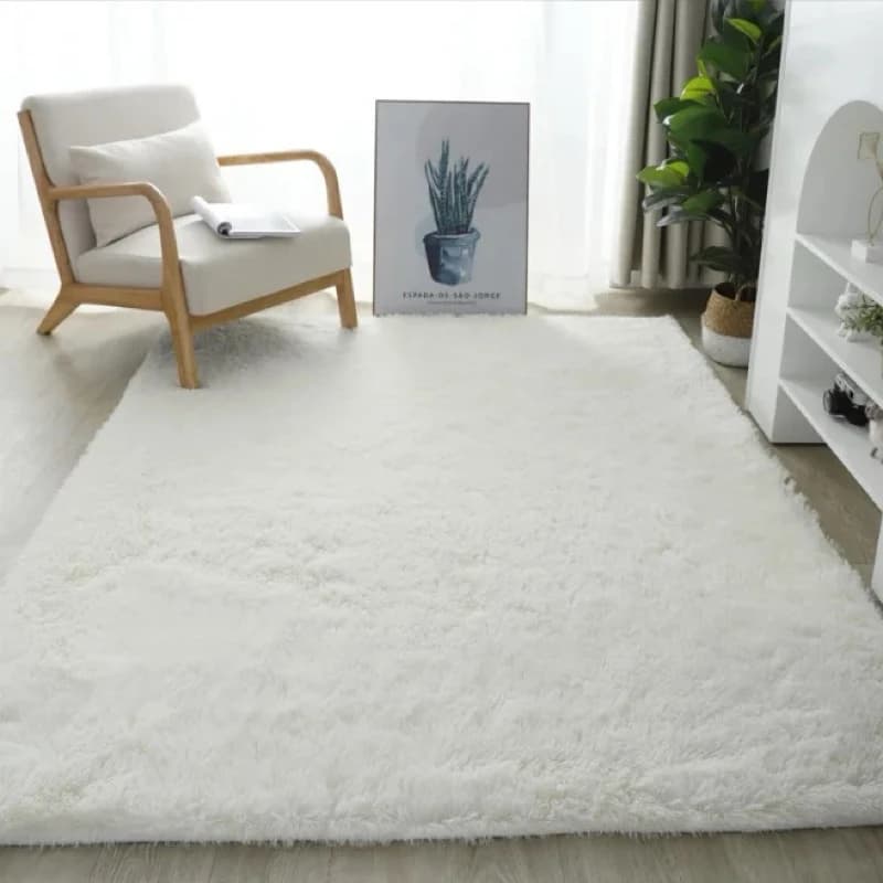Tapis en velours long de luxe VIKAMA, tapis moelleux antidérapant pour chambre à coucher, salon, déc