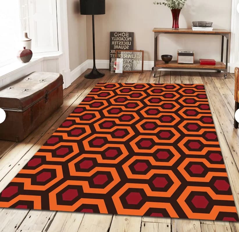Tapis sur le thème de The Shining, tapis inspiré du film d'horreur Overlook Hotel, tapis de décorati