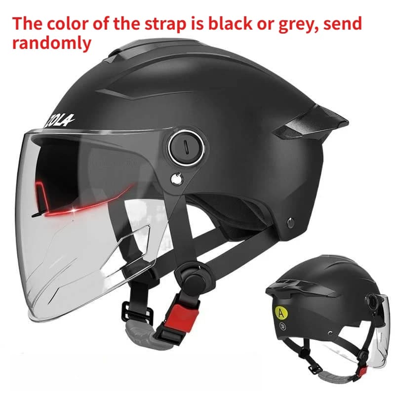 Casque de moto électrique à Double lentille, demi-casque de vélo électrique, Protection solaire d'ét