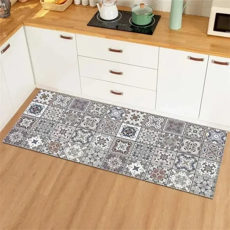 Tapis de sol de cuisine imperméable, tapis de décoration pour la maison, tapis antidérapant long, Al