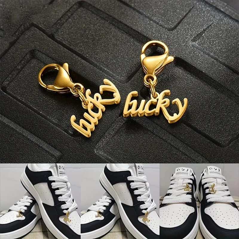 Boucles de lacet avec nom personnalisé, 1 paire, accessoires de chaussures de sport simples et à la 