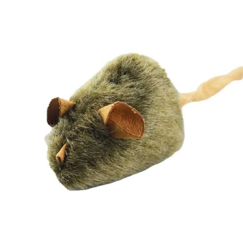 Jouet réaliste pour chat, souris grinçante, en peluche, anti-mastication, auto-entretien, fourniture