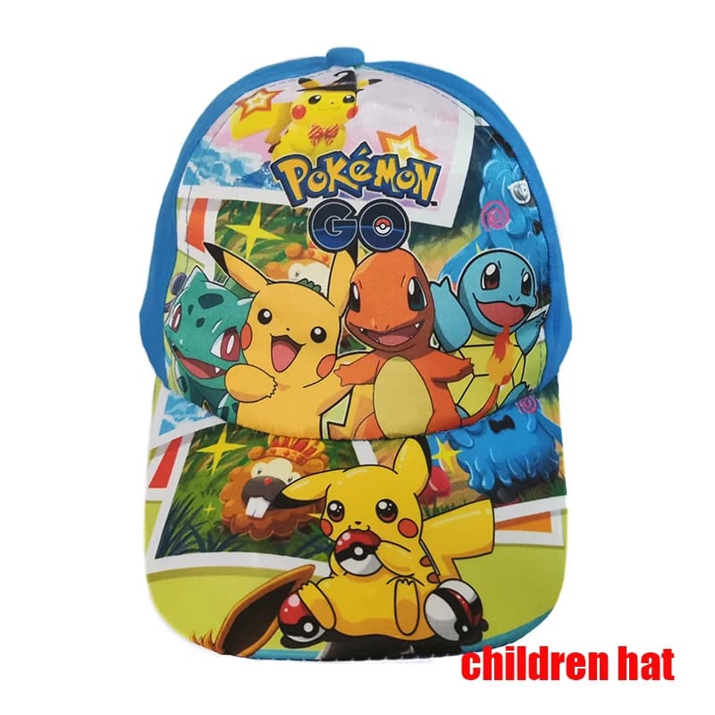 Casquette de Baseball Pokemon, personnage d'anime, chapeau Pikachu réglable, Cosplay Hip Hop, chapea