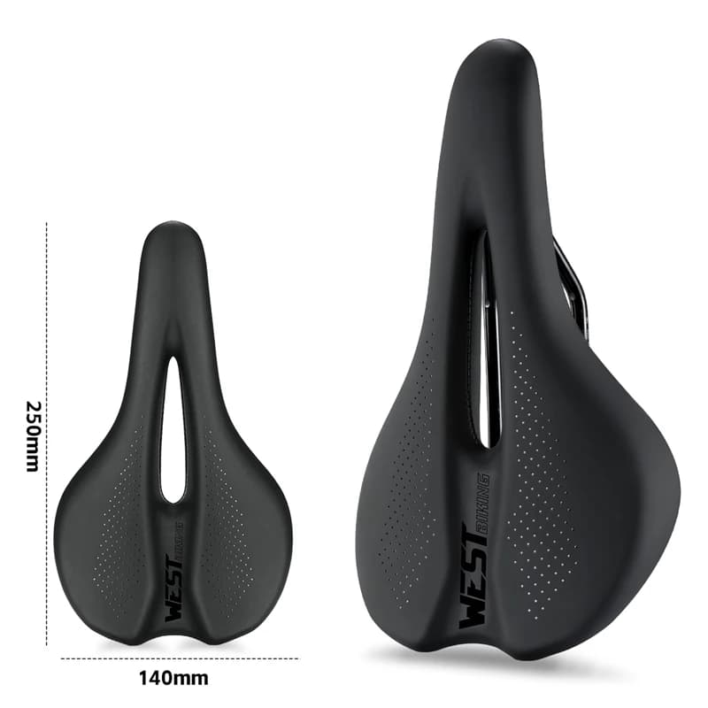 WEST BIKING Selle de vélo creuse en PU antidérapante pour VTT et vélo de route, confortable, absorpt
