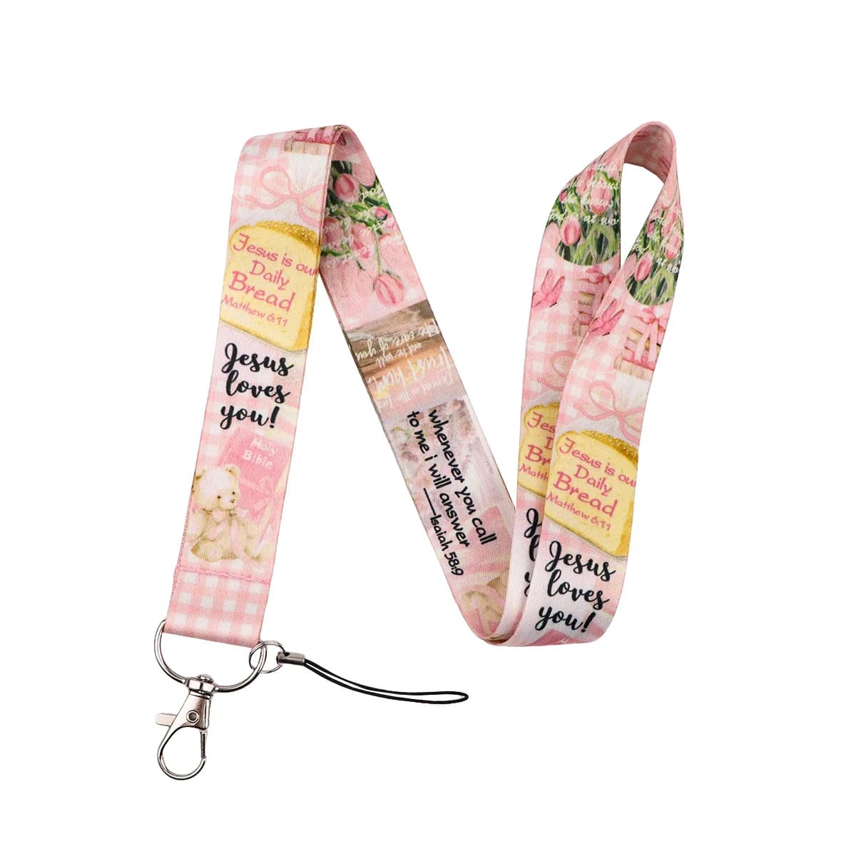 Lanière à imprimé léopard pour clés, porte-badge, sangle de cou, porte-clés, accessoires