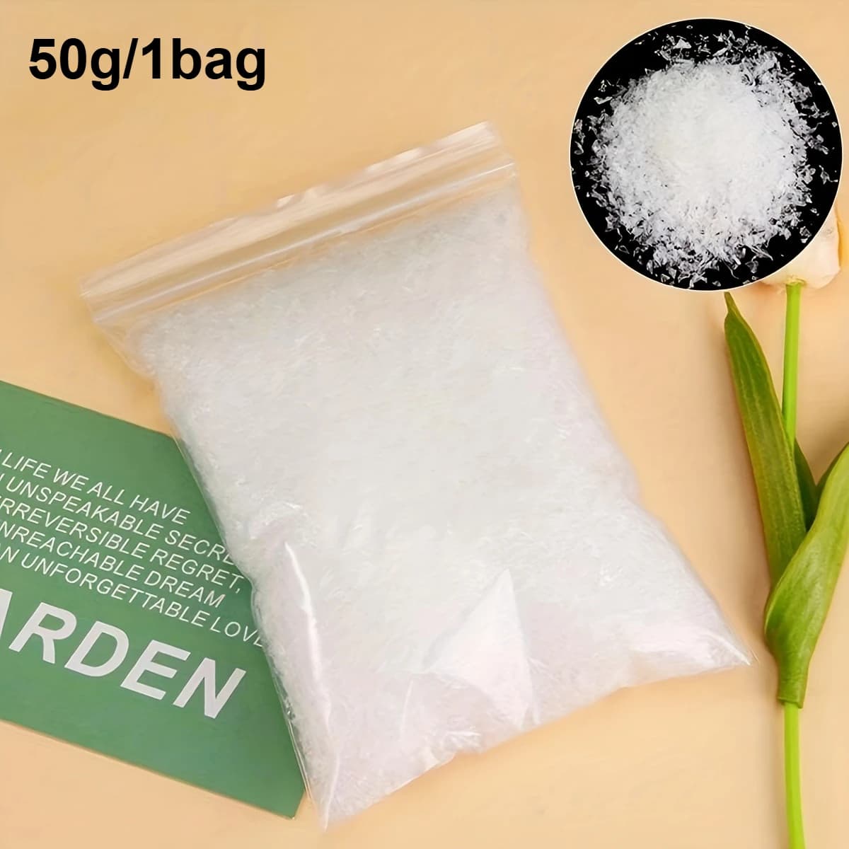 100g de flocons de neige artificiels, neige artificielle pour la décoration de Noël et les travaux m