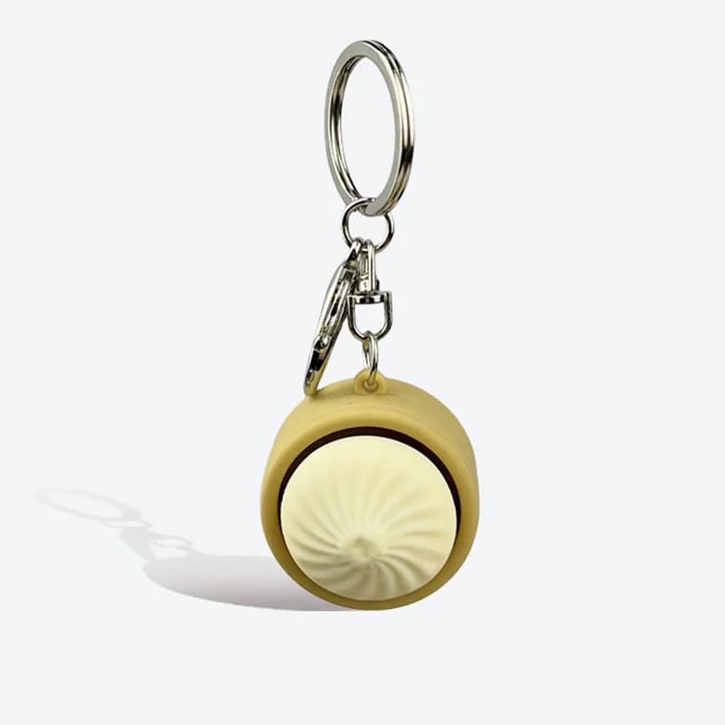 Porte-clés Fidget Clavier Clicker en forme de Dumpling, pour la décompression et le soulagement de l