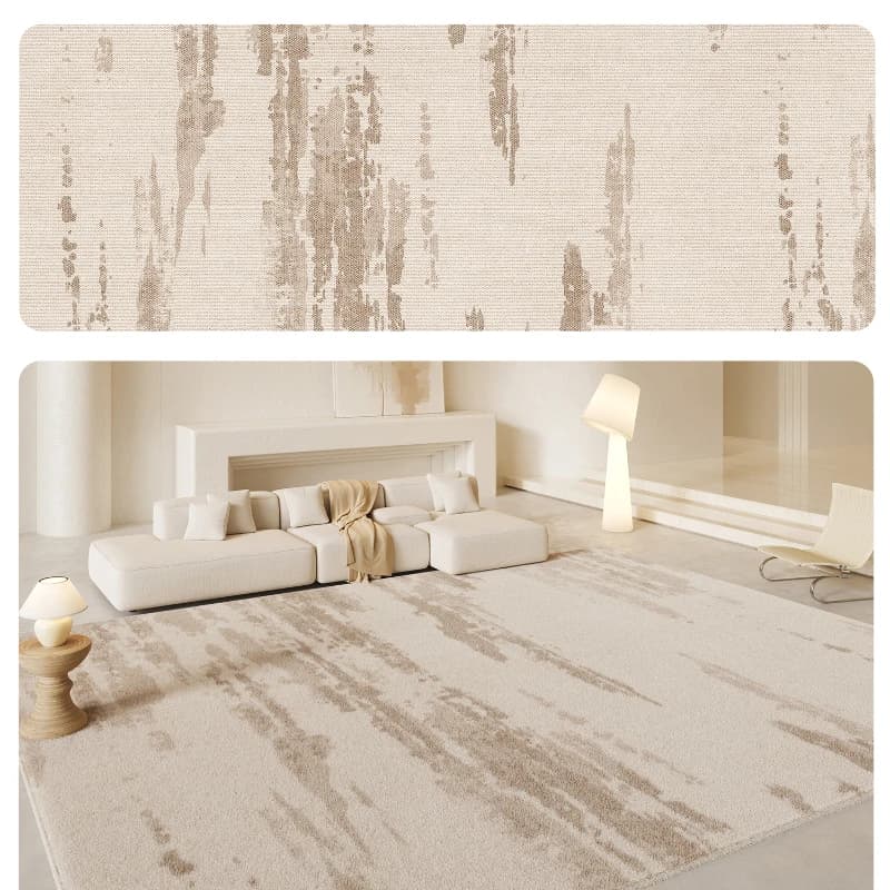 Tapis Imperméable de Style Français Crème, Moelleux, Doux, Épais, Canapé, Décoration de Salon, Grand