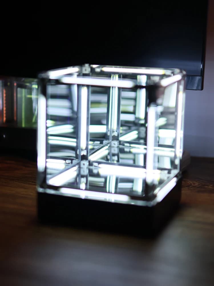 Lampe Rubik's Cube Abyss, lumière d'ambiance E-Sports, figurine décorative, décoration de table, tec