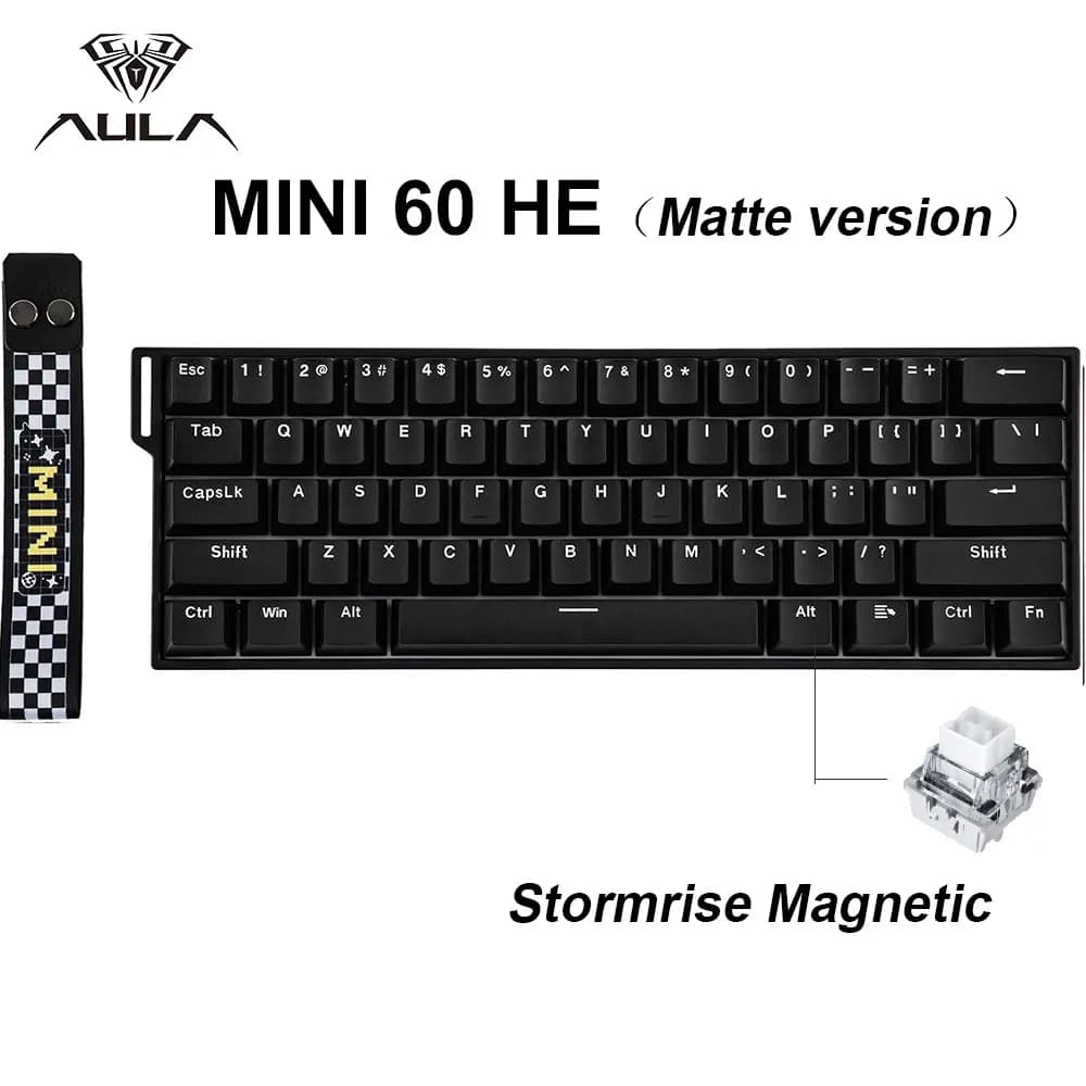 AULA Mini60 HE/Pro/Max 60% clavier à interrupteur magnétique rvb Tri Mode clavier mécanique sans fil