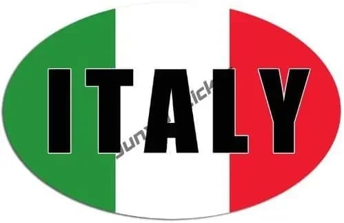 Autocollant ovale drapeau italien d'italie, autocollant de voiture, fier amour, sicile, réservoir de