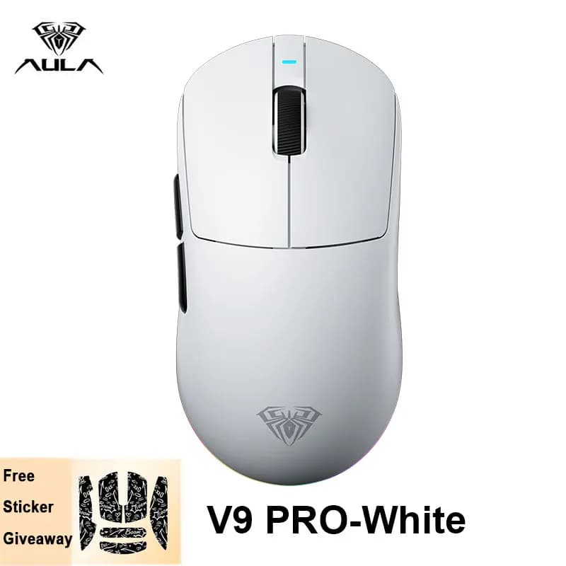 Souris sans fil AULA V9 Pro Ultra, souris de jeu E-sports, 3950PAW, double 8K, personnalisable, 3 mo