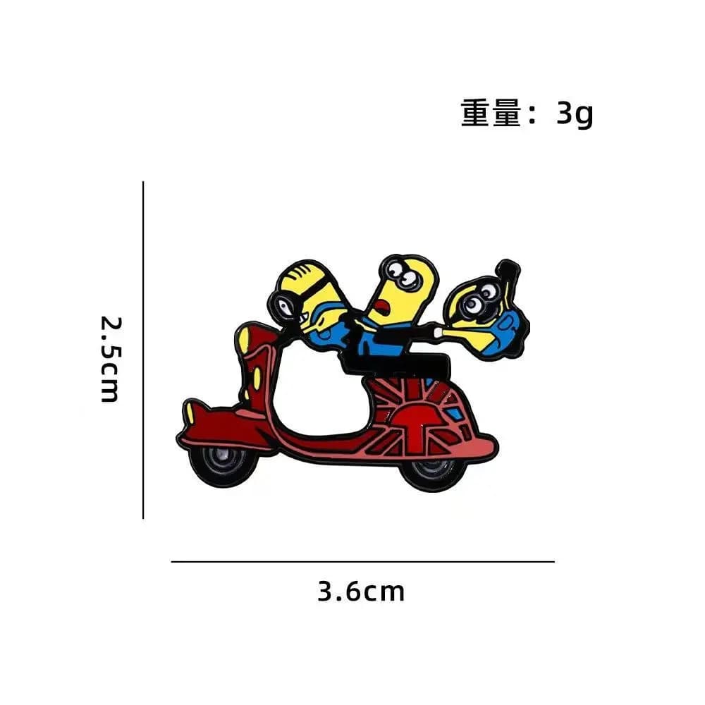 Broche personnalisée en alliage, série Minions, motif dessin animé mignon, accessoire de mode, cadea