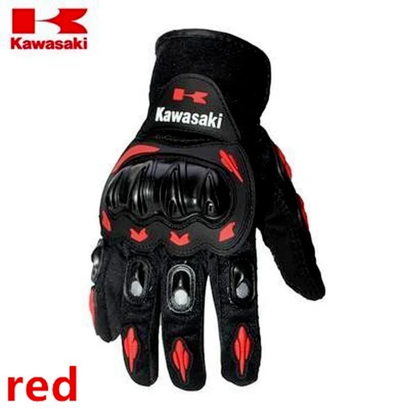 Gants de moto d'été Kawasaki, protection pour sports de plein air, gants de vélo tout-terrain, respi