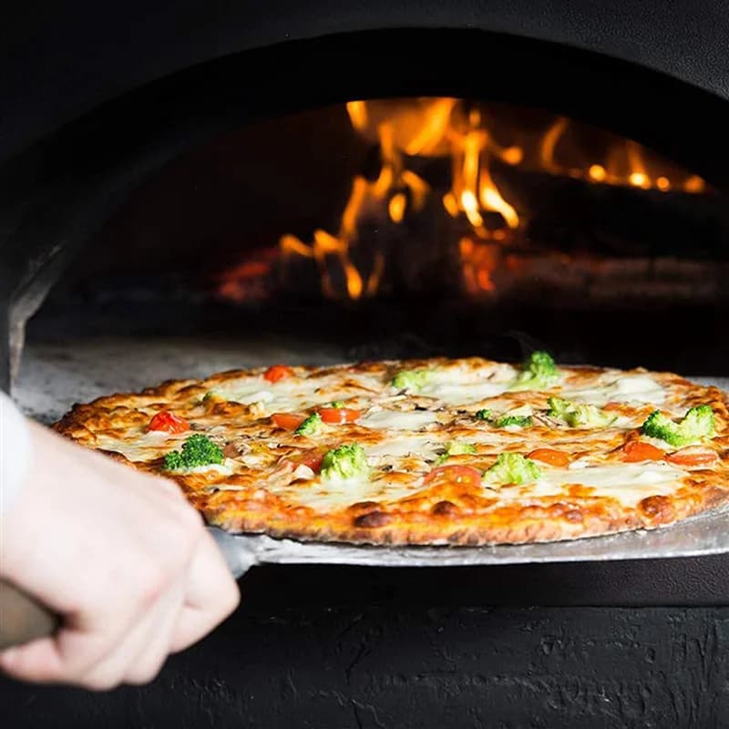 ABUN-2X peau de Pizza carrée, poussoir à Pizza en aluminium avec manche en bois, poussoir à pain, la