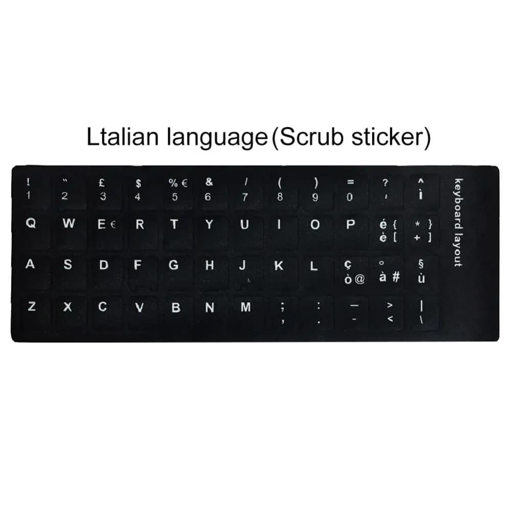 Autocollants pour clavier russe, français, anglais, arabe, espagnol, lettre Alphabet, couverture pou