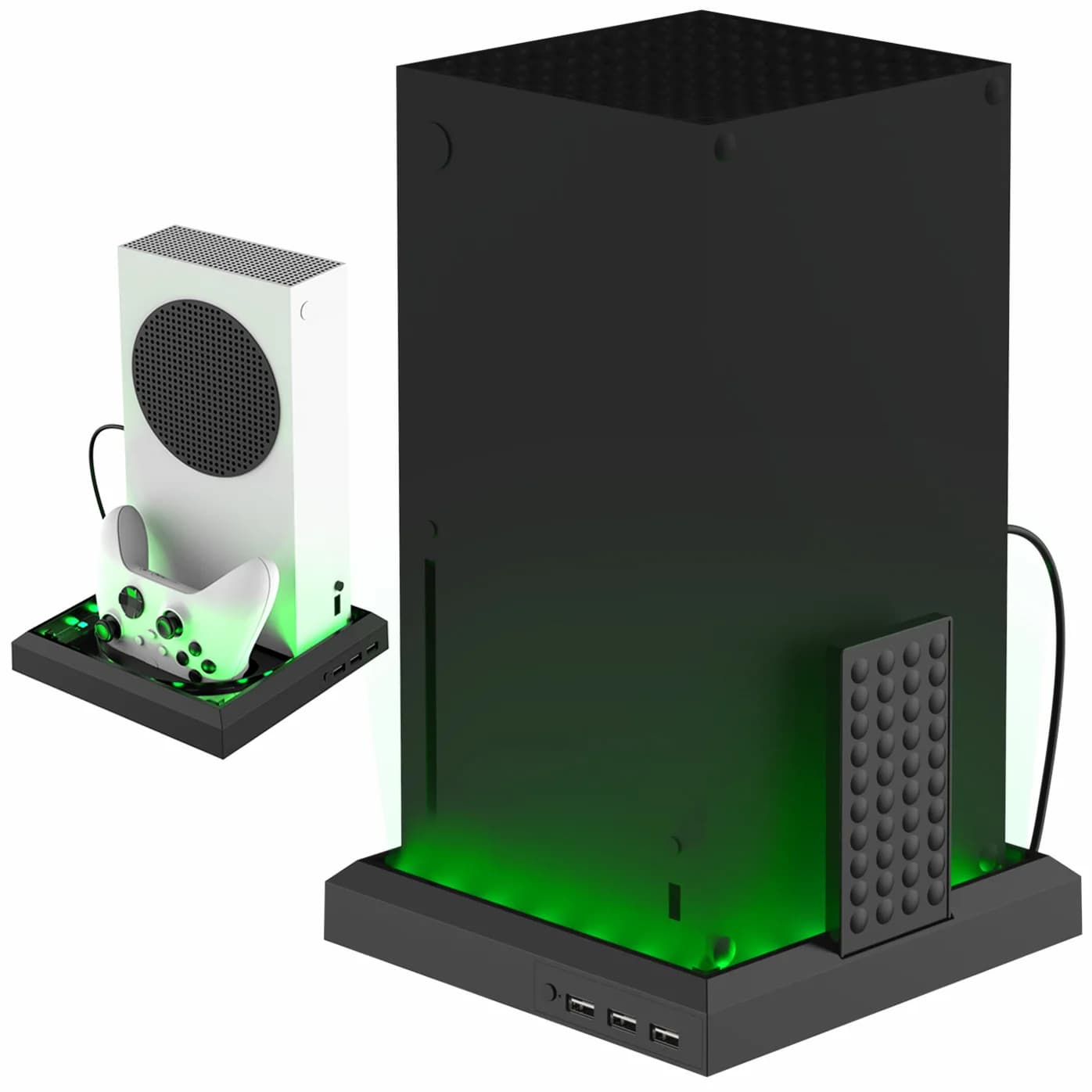 Accessoires de jeu pour XBoxSeries X/S, Base de support de Console avec lumières Led RGB, Port USB, 