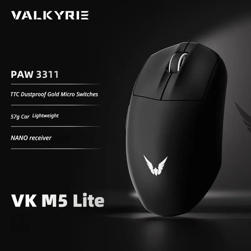 Souris sans fil VALKYRIE VK M5 Series Pro avec récepteur de charge à affichage intelligent 8K, souri
