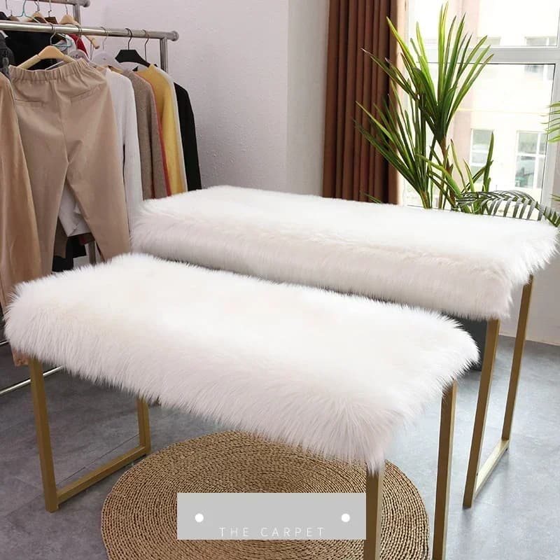 Tapis en fourrure de mouton pour la photographie, tapis en peluche doux pour l'affichage, coiffeuse,