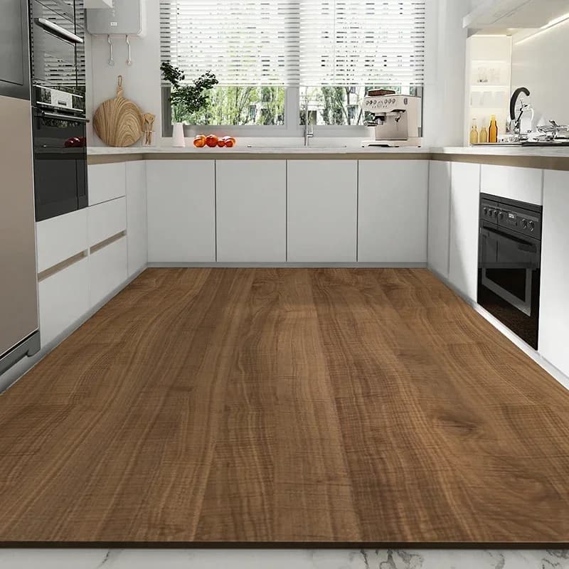 Tapis de cuisine imperméable en cuir, grand tapis antidérapant, résistant à l'huile, décoration inté
