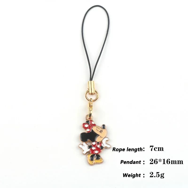 Disney-Pendentif Minnie Cartoon pour enfants, chaîne en alliage, accessoire de suspension SR, sangle