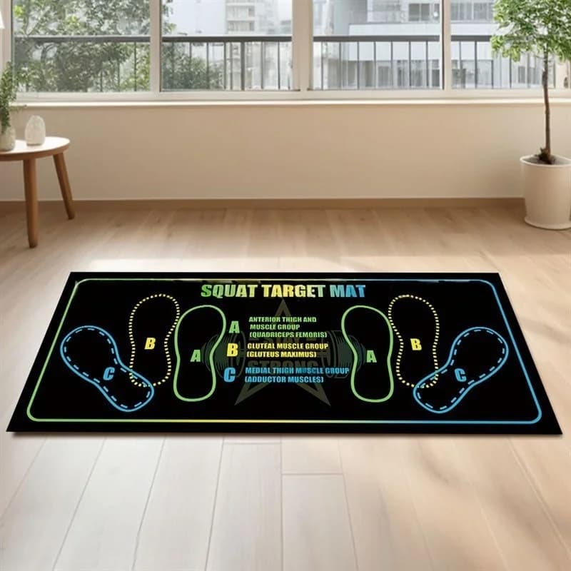 Tapis de Squat Antidérapant de Diverses Tailles, Tapis d'Entraînement Durable pour la Maison et la S
