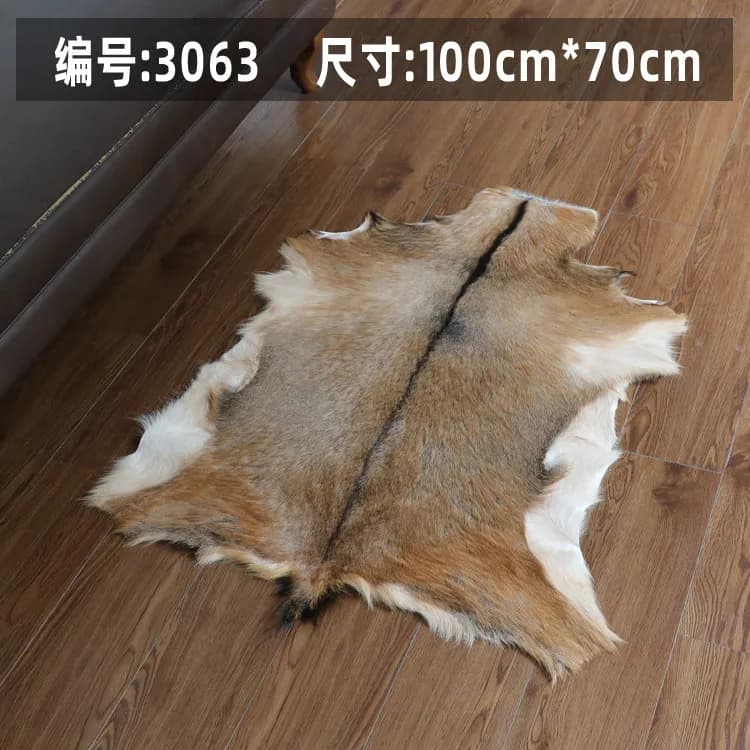 Tapis de zone unique en peau de chèvre naturelle, coussin de chaise en cuir de laine, tapis pour le 