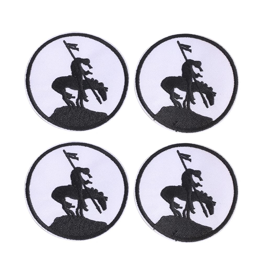 Autocollants Personnalisés en Tissu Brodé Noir et Blanc, Insigne de Brassard, Accessoires de Vêtemen