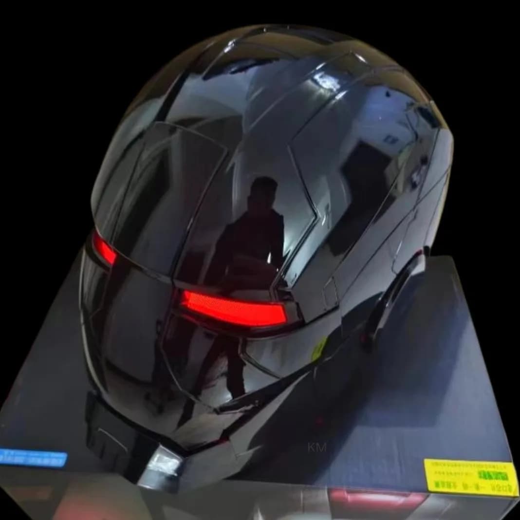 Casque Marvel Iron Man Mk5, casque de simulation d'action en direct, or, argent, commande vocale éle