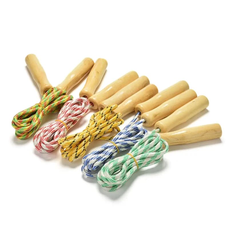 Corde à sauter de sport, poignée en bois, équipement de Fitness pour enfants, entraînement, pratique