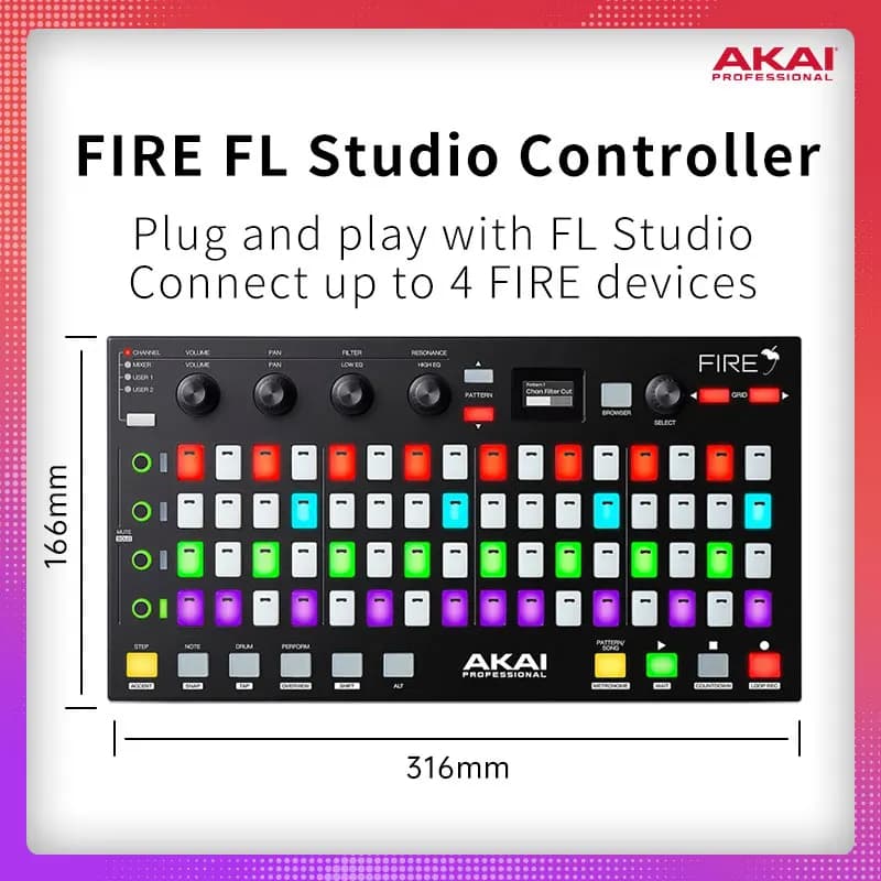 AKAI-Contrôleur de musique MPK professionnel, mini jeu, clavier midi, ignifuge eur de piano, uy3 plu