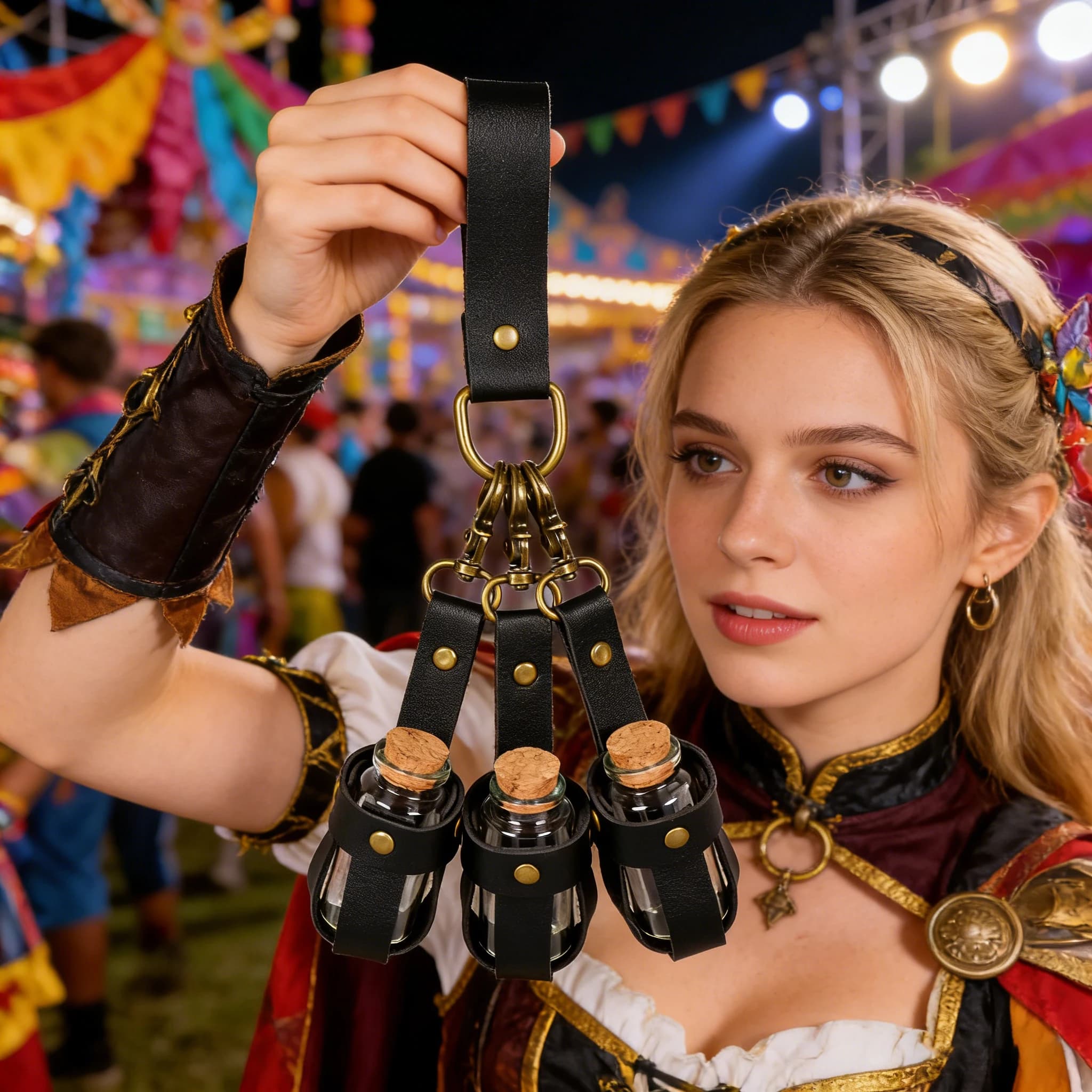 Accessoire de cosplay médiéval, pendentif de potion magique d'Halloween, breloque bouteille en liège
