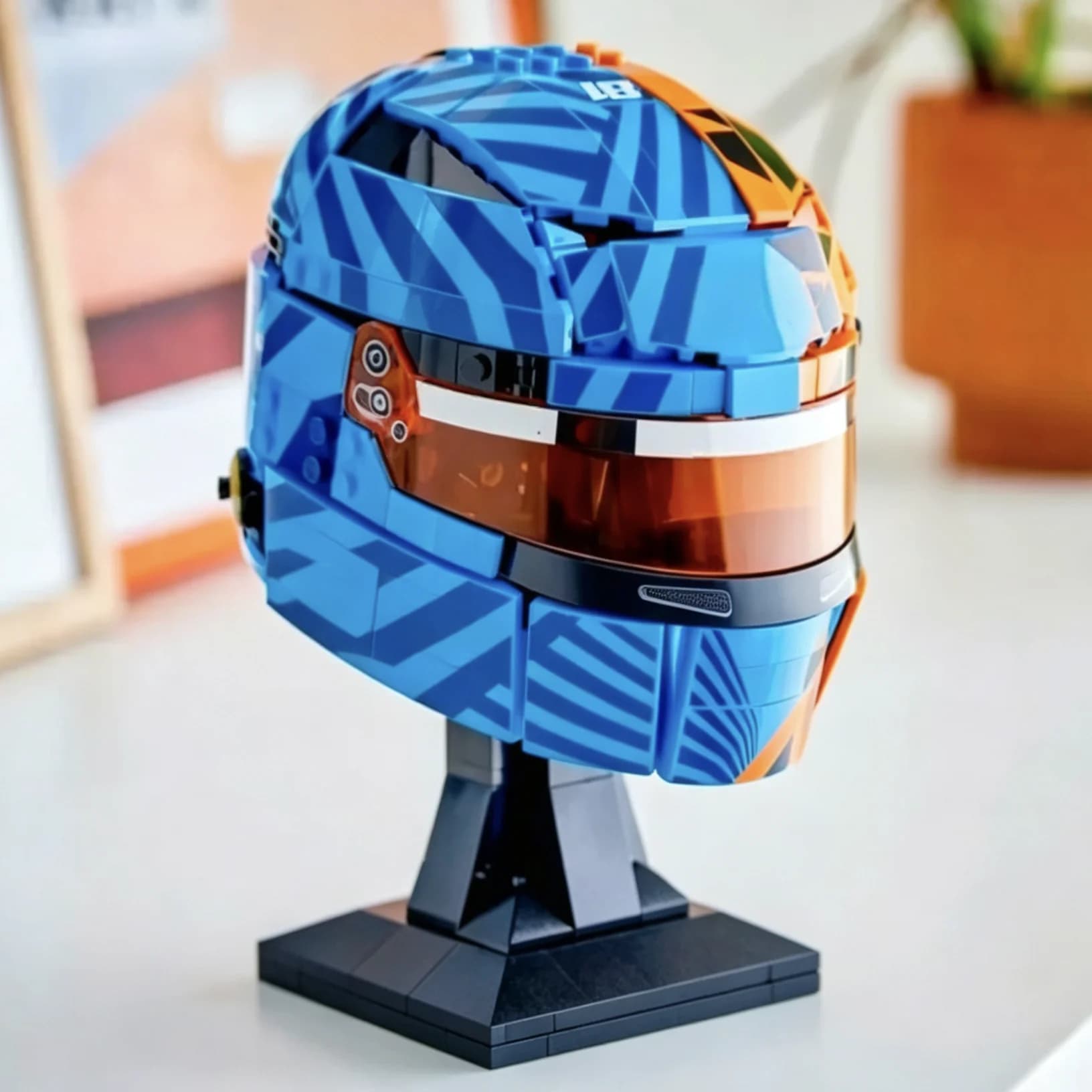 2026 Populaire Modèle de jouets en briques de casques de pilotes de course de la flotte automobile :