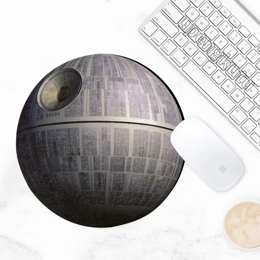 Tapis de souris Death Star, tapis de clavier rond, accessoires pour ordinateur d'étudiant, tapis de 
