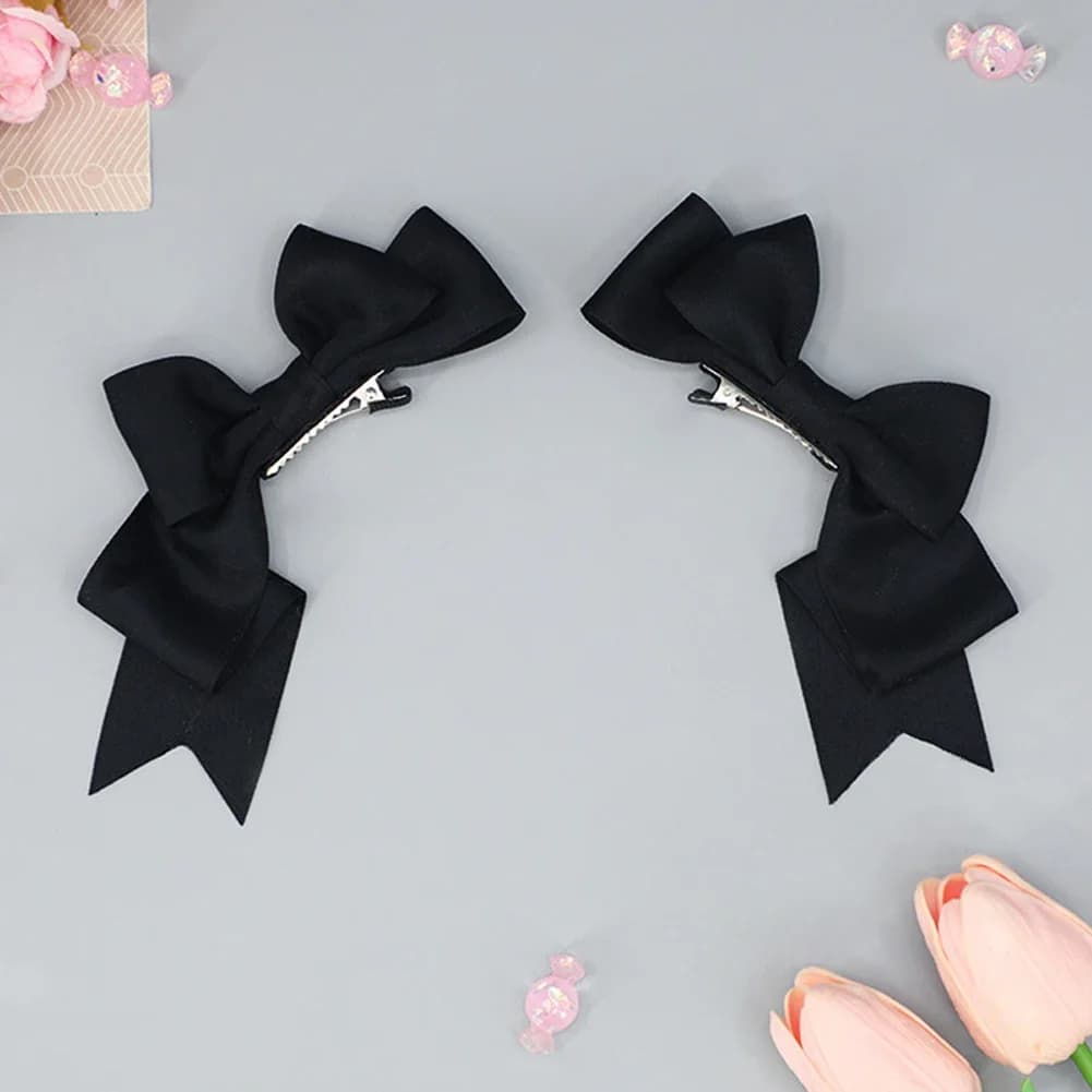 Pince à cheveux avec nœud fait à la main, Kawaii, épingle à cheveux Anime Lolita, coiffure Cosplay, 