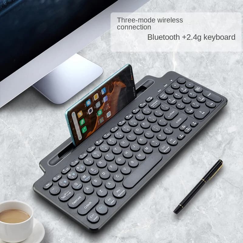 KLW MLD-569 3 en 1 Bluetooth et 2.4G Sans Fil Avec Fente Intelligent TouchSub Clavier Pour Tablette 