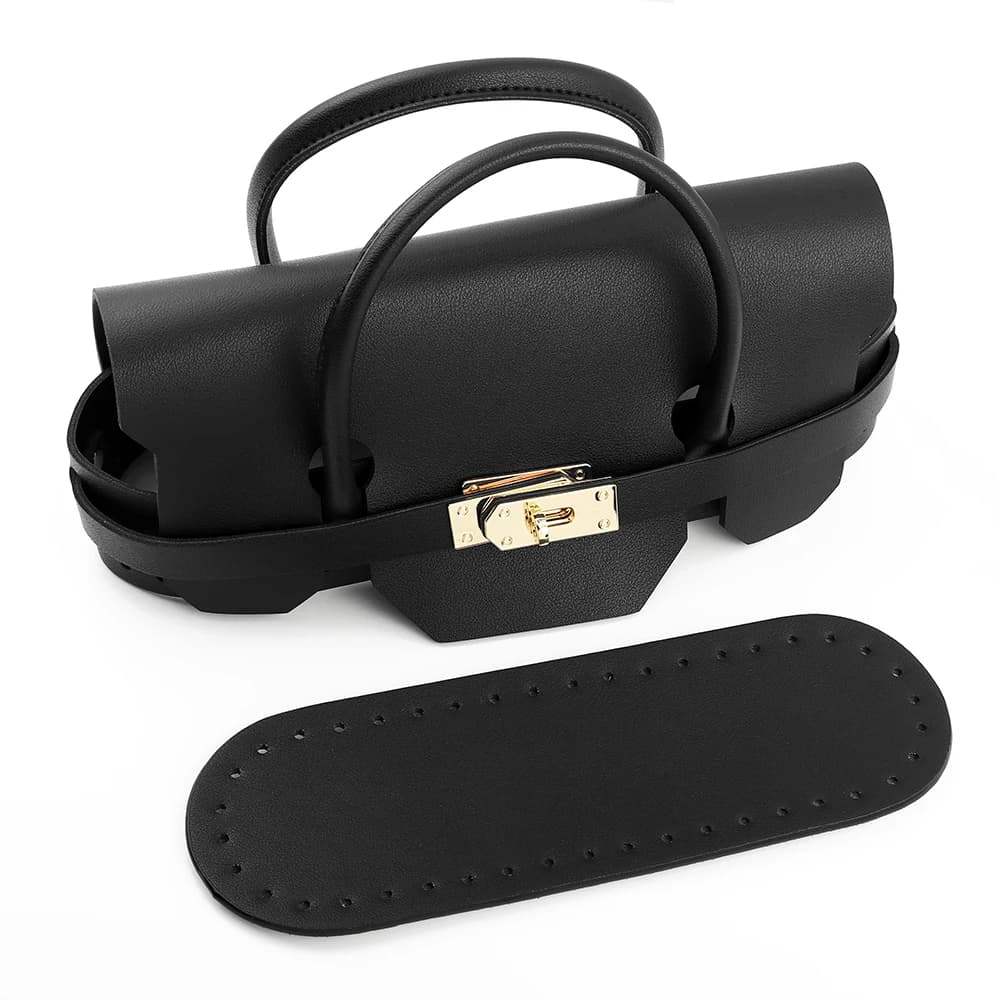 Kit d'accessoires pour sacs tricotés faits main DIY, sacs fourre-tout en cuir PU, accessoires de cou