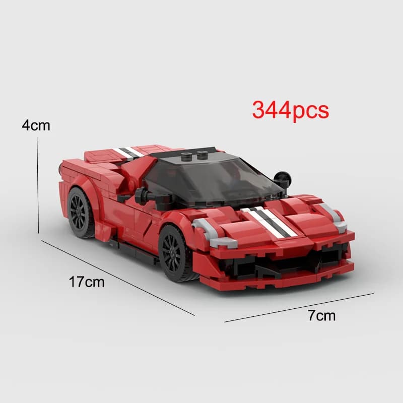 MOC Ferraried488 pista course voiture de sport véhicule Racer blocs de construction brique créatif G