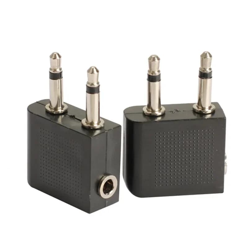 Adaptateur de prise Audio pour casque d'avion, 2 pièces, 3.5mm à 2x3.5mm, GDeals