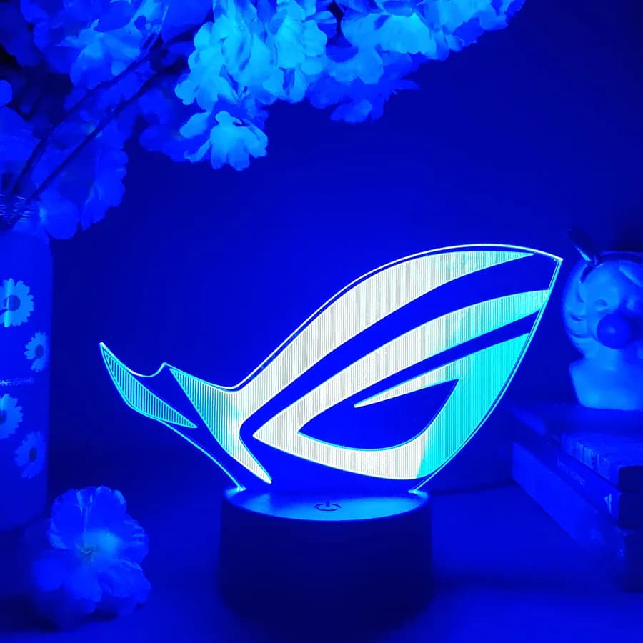 ROG 3D lampe à LED Cool salle de jeu configuration éclairage décoration pour les joueurs chambre mig