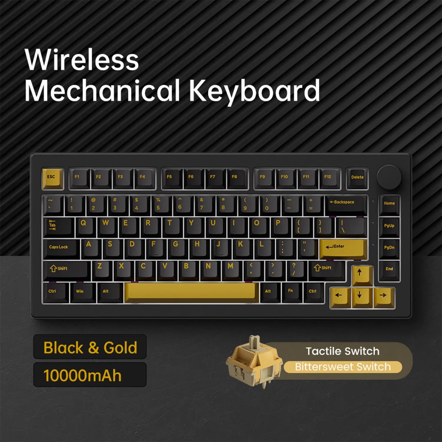 Akko 5075 V3 clavier 75% ANSI-US avec Volume échangeable à chaud rvb USB type-c filaire/2.4g et BT5.