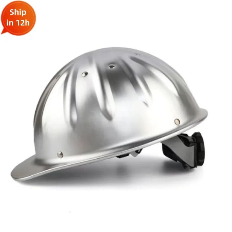 Casque de sécurité en aluminium certifié CE Casque de sécurité de construction à bord complet Casque