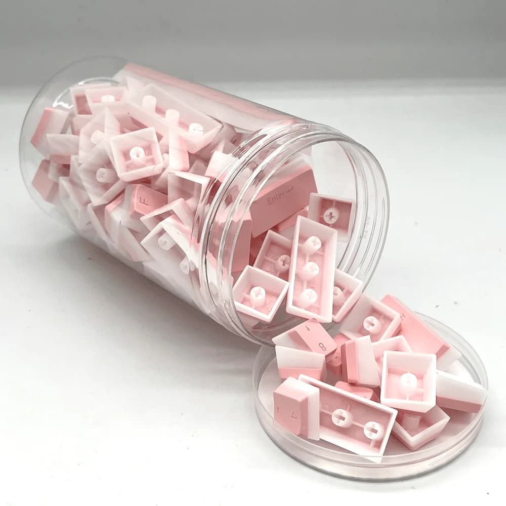 Clavier mécanique avec touches Pudding, côtés transparents et dessus transparent, profil OEM, matéri