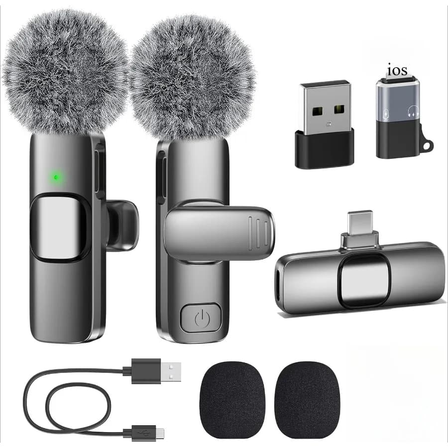 Mini microphone sans fil Lavalier pour Android, micro cravate avec réduction du bruit pour Vlog, You
