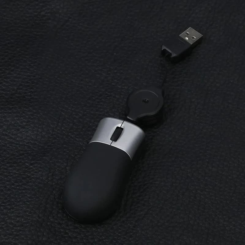 Mini souris de jeu portable, rétractable, USB, molette de défilement optique, filaire, ergonomique p